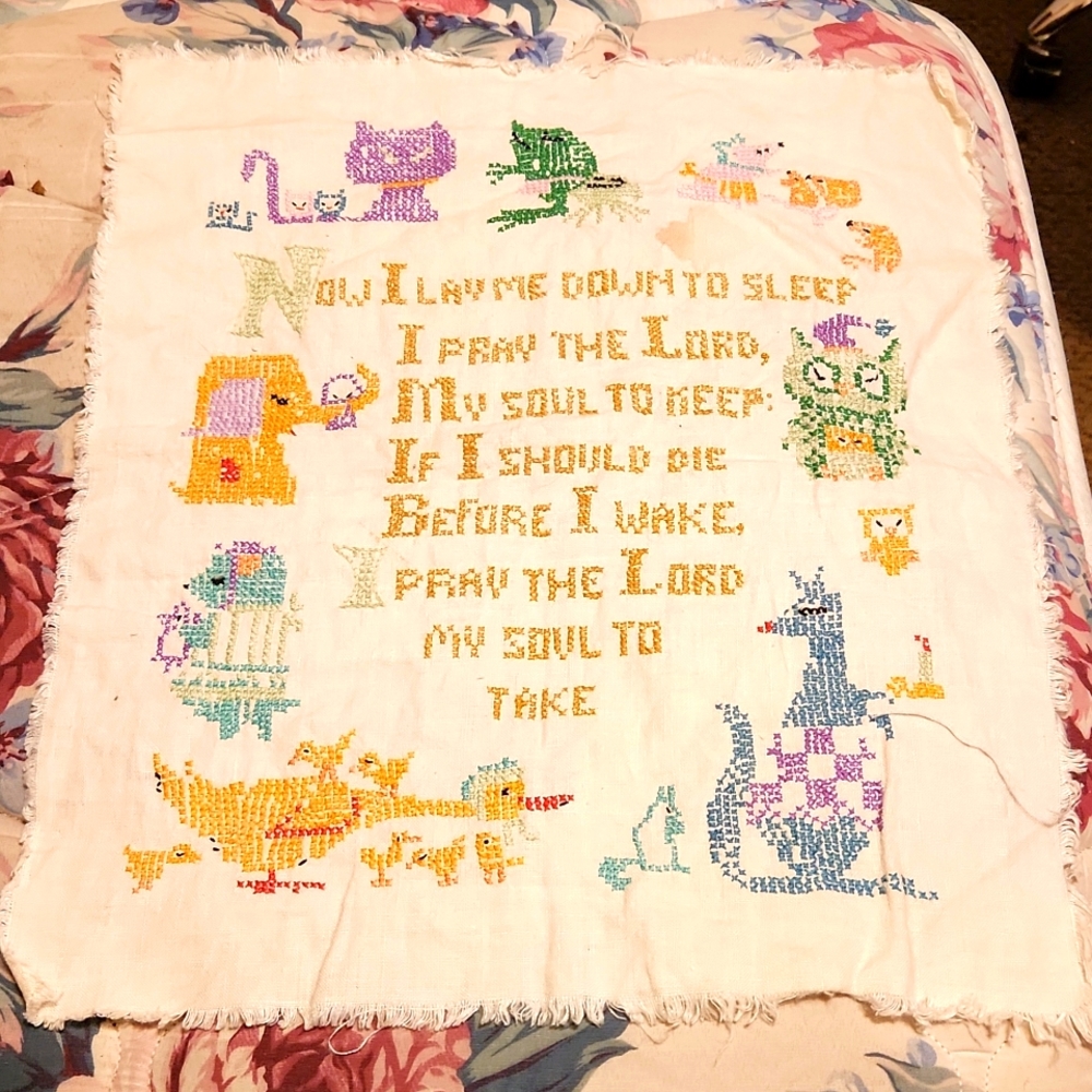 1900's cross stitch prayer